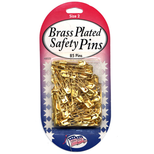 Brass Safety Pins Size 2 - MyNotions
