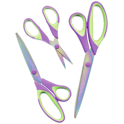 Titanium Scissors Value Pack Purple/Green - MyNotions